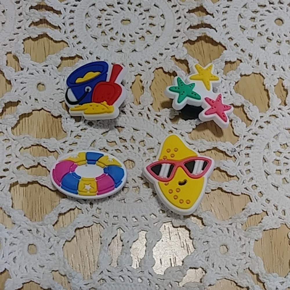 Beach Theme Jibbitz - shoe charms for CROCS or similar shoe